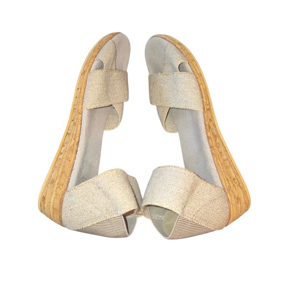Charleston Shoe Co. 762287 Peachtree Core Linen Upper Wedge Heel Sandals Size 8 - Picture 5 of 12